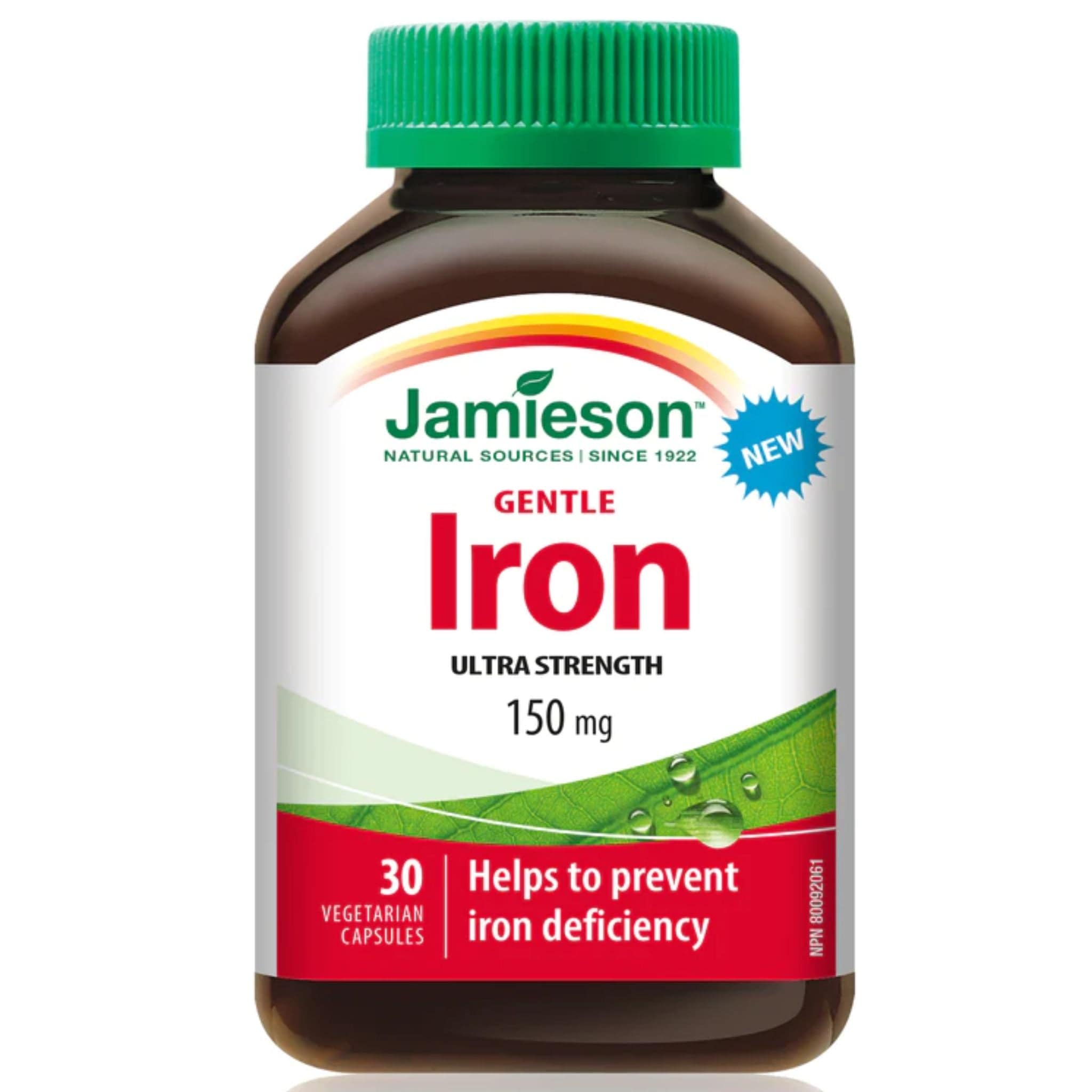 Jamieson Ultra Strength Gentle Iron 150mg, 30 Capsules – Vitamart.ca