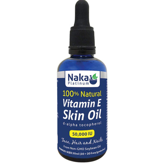 Naka Platinum 100% Natural Vitamin E Skin Oil 50,000 IU, 50ml