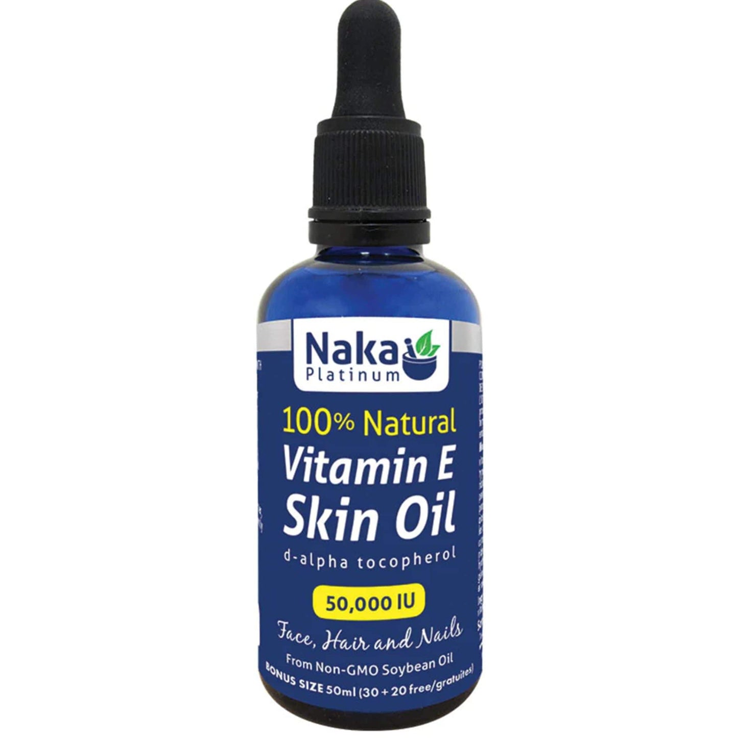 Naka Platinum 100% Natural Vitamin E Skin Oil 50,000 IU, 50ml
