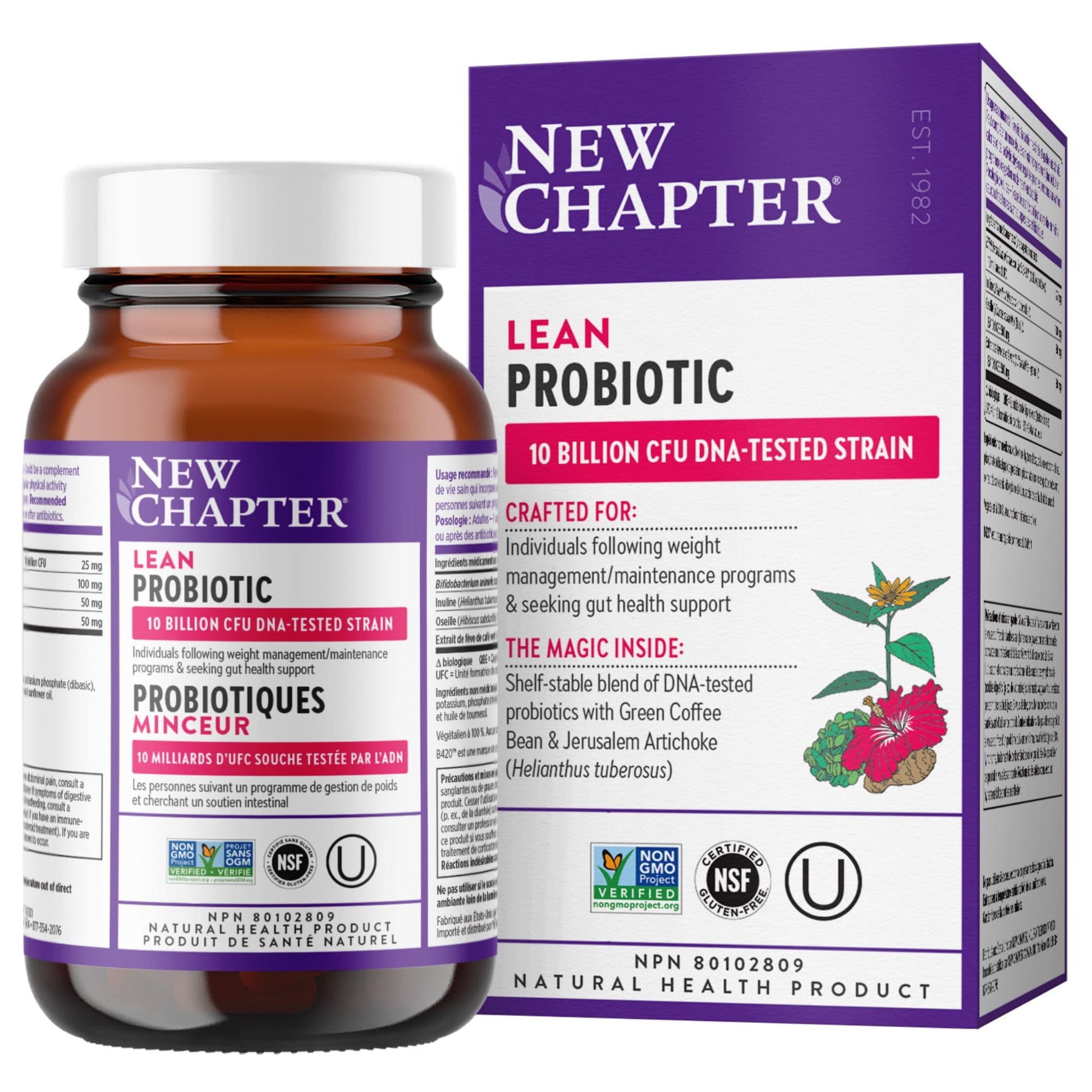 30 Capsules | New Chapter Lean Probiotic 10 Billion CFU