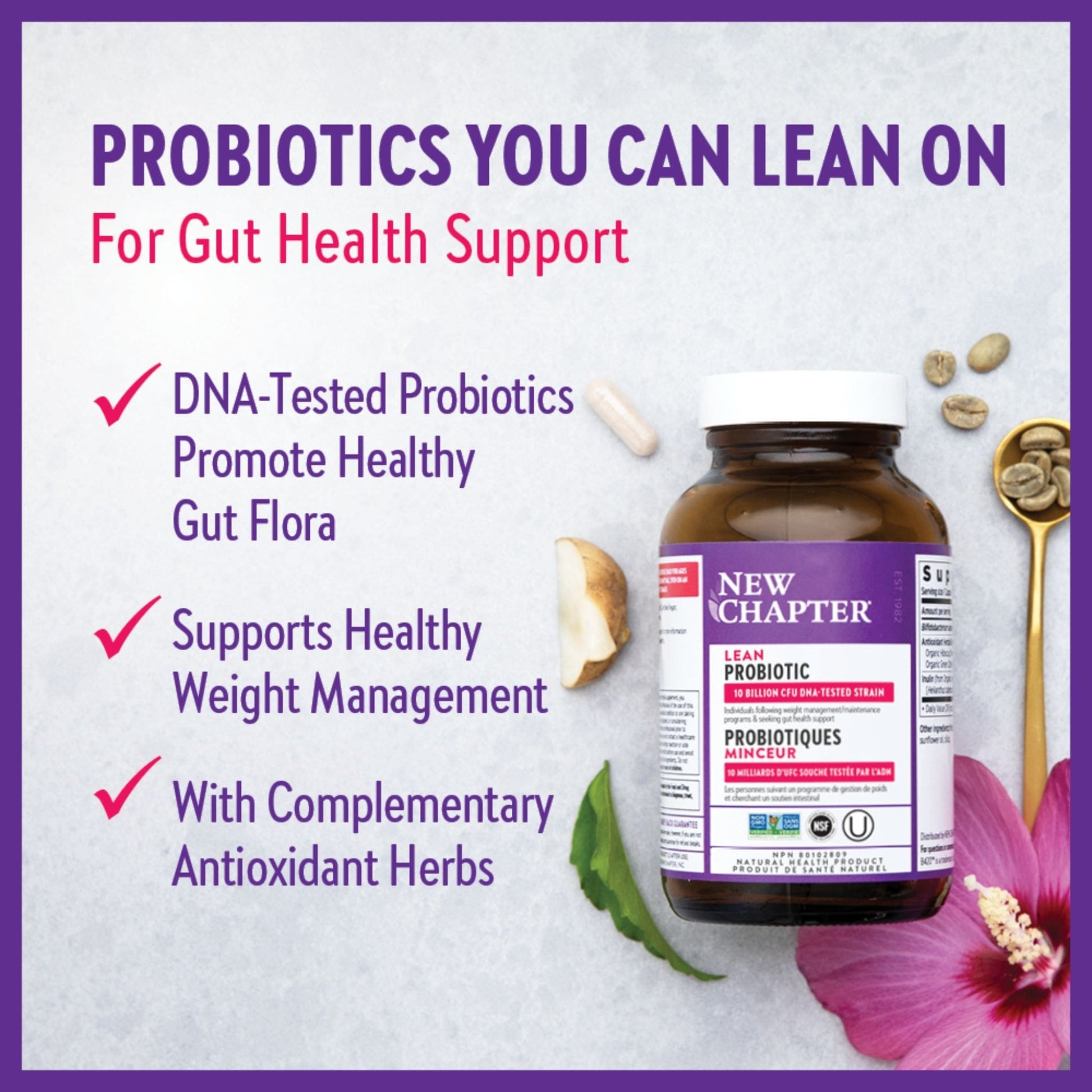 30 Capsules | New Chapter Lean Probiotic 10 Billion CFU