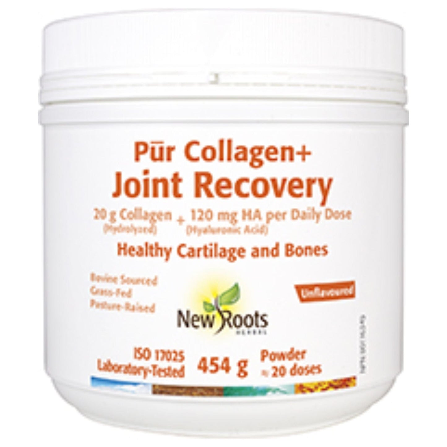 New Roots Pur Collagen+ Joint Recovery,  Collagen, Hyaluronic acid, Vitamin C, 454g