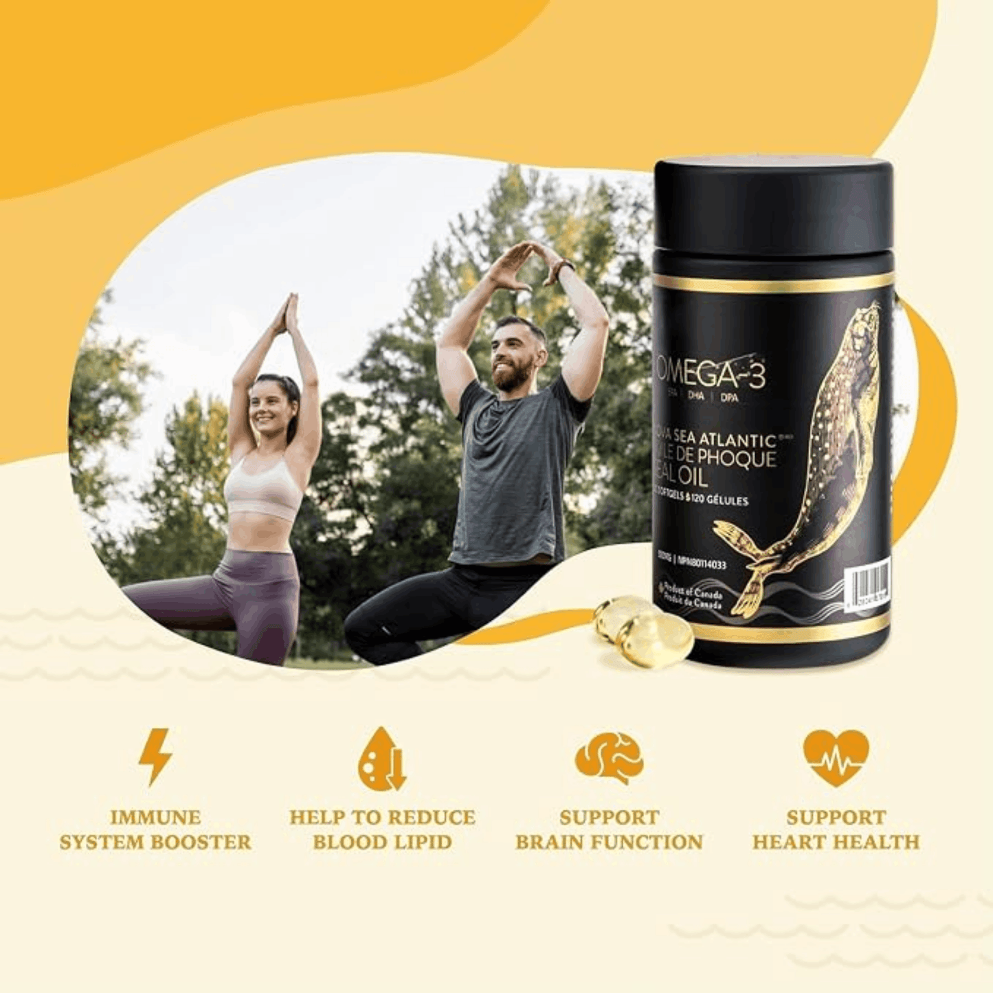 120 Softgels | Nova Sea Atlantic Seal Oil 500mg