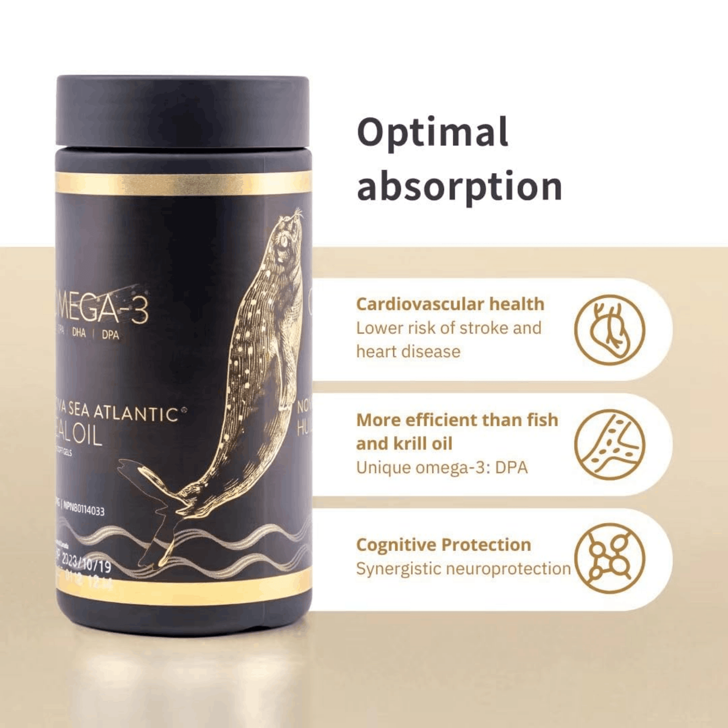 120 Softgels | Nova Sea Atlantic Seal Oil 500mg
