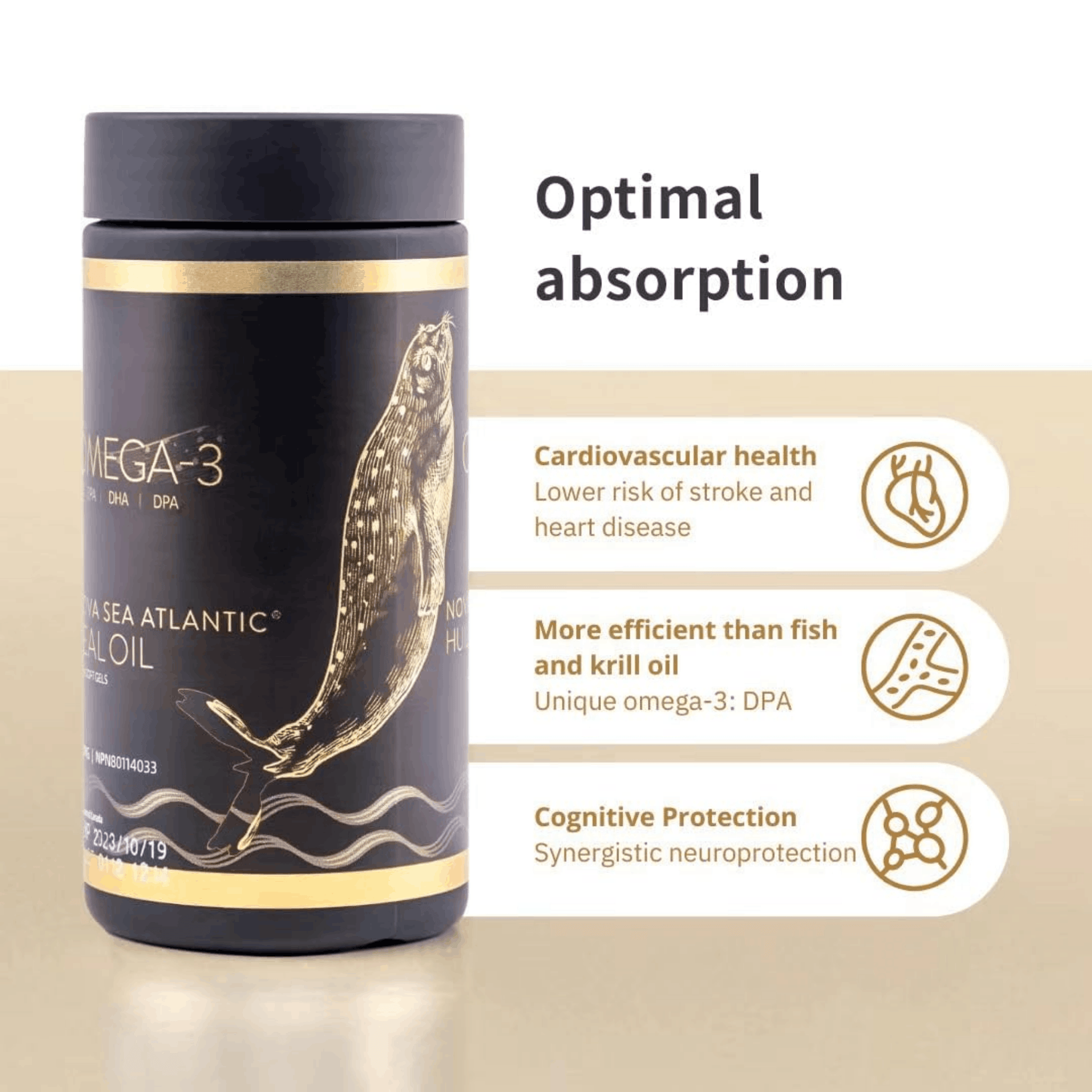 120 Softgels | Nova Sea Atlantic Seal Oil 500mg
