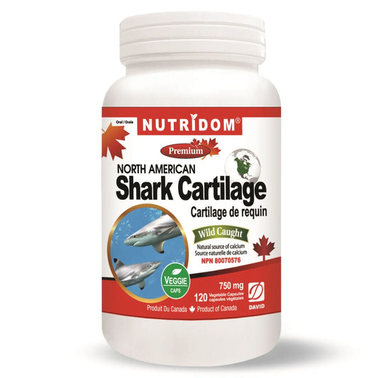 120 Vegetable Capsules | Nutridom North American Wild Caught Shark Cartilage