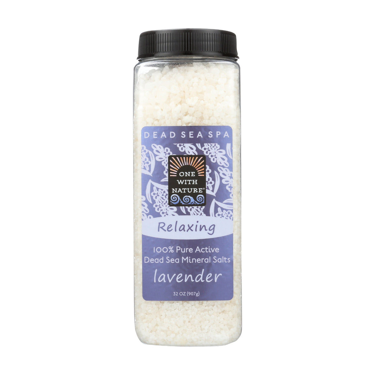 One With Nature Dead Sea Mineral Bath Salt Lavender 907g