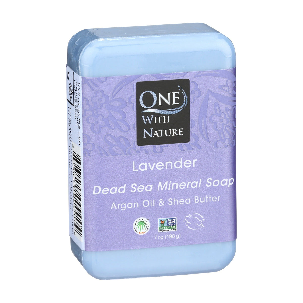 One With Nature Dead Sea Mineral Bar Soap Lavender 200g