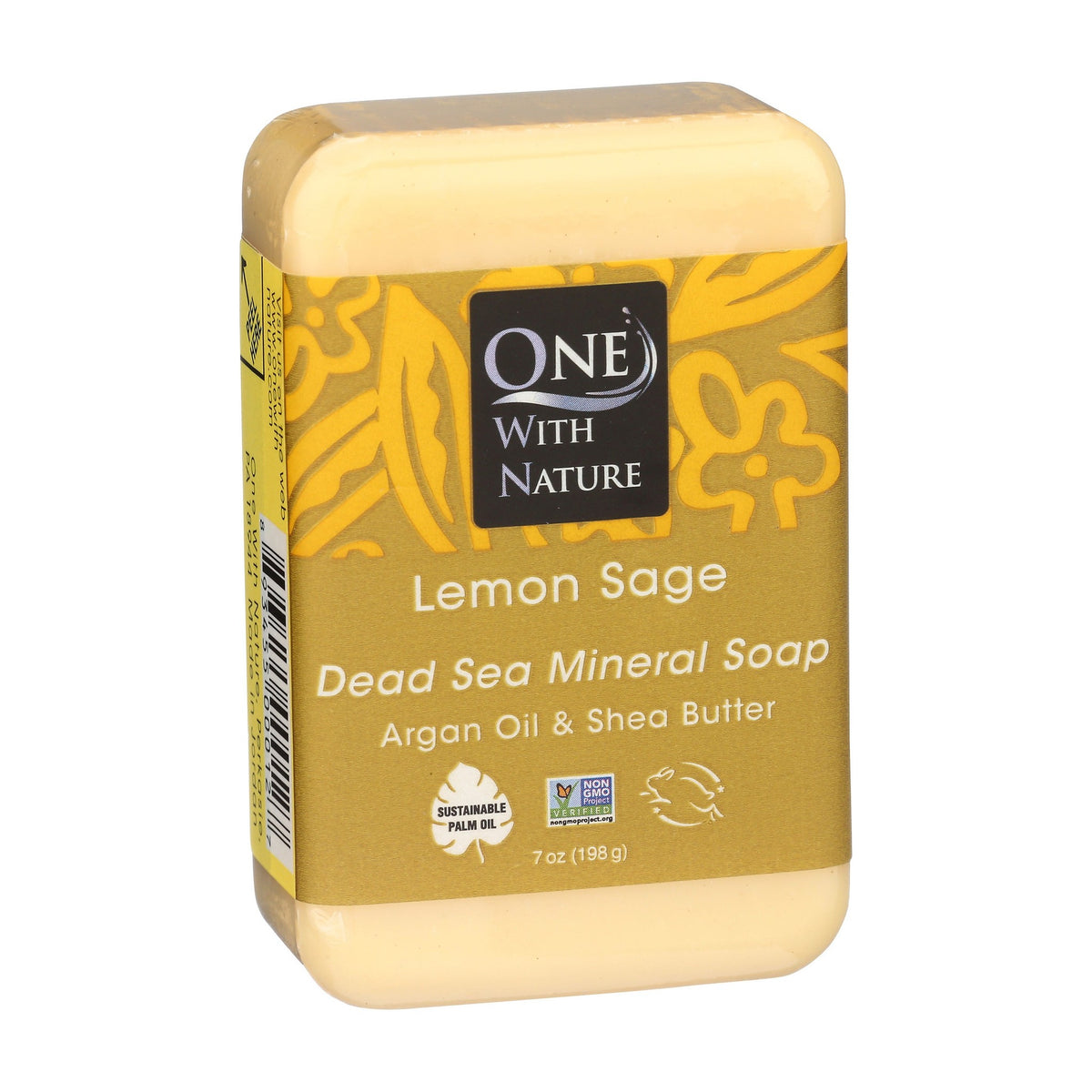One With Nature Dead Sea Mineral Bar Soap Lemon Sage 200g