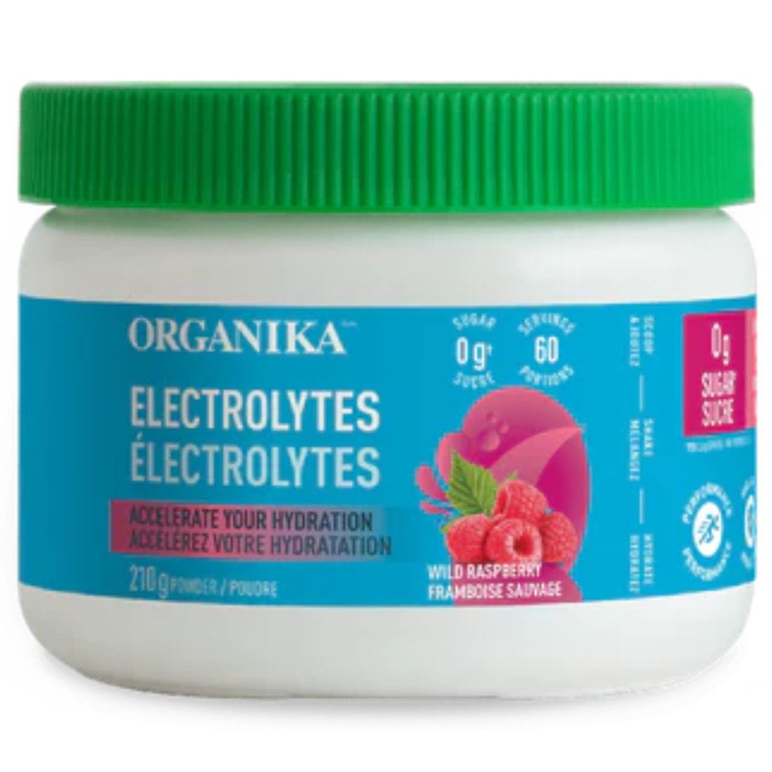 Running Electrites Powder Black Raspberry Organika Electrolyte Powder, Sugar-Free | Vitamart.ca