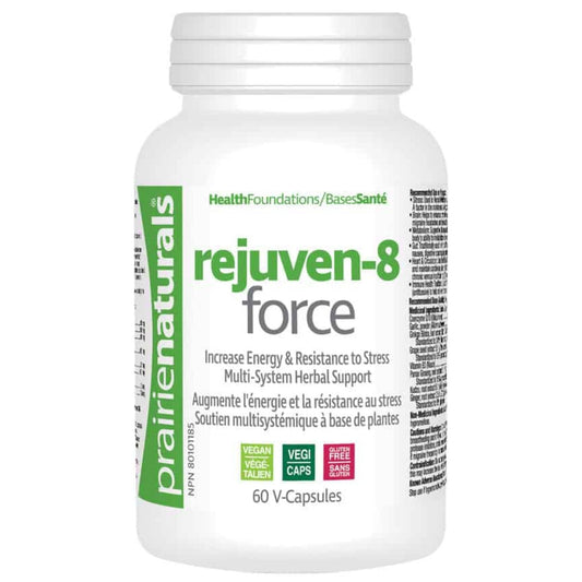 Prairie Naturals Rejuven-8 Force, Increase Energy and Resistance To Stress, 60 V-Capsules