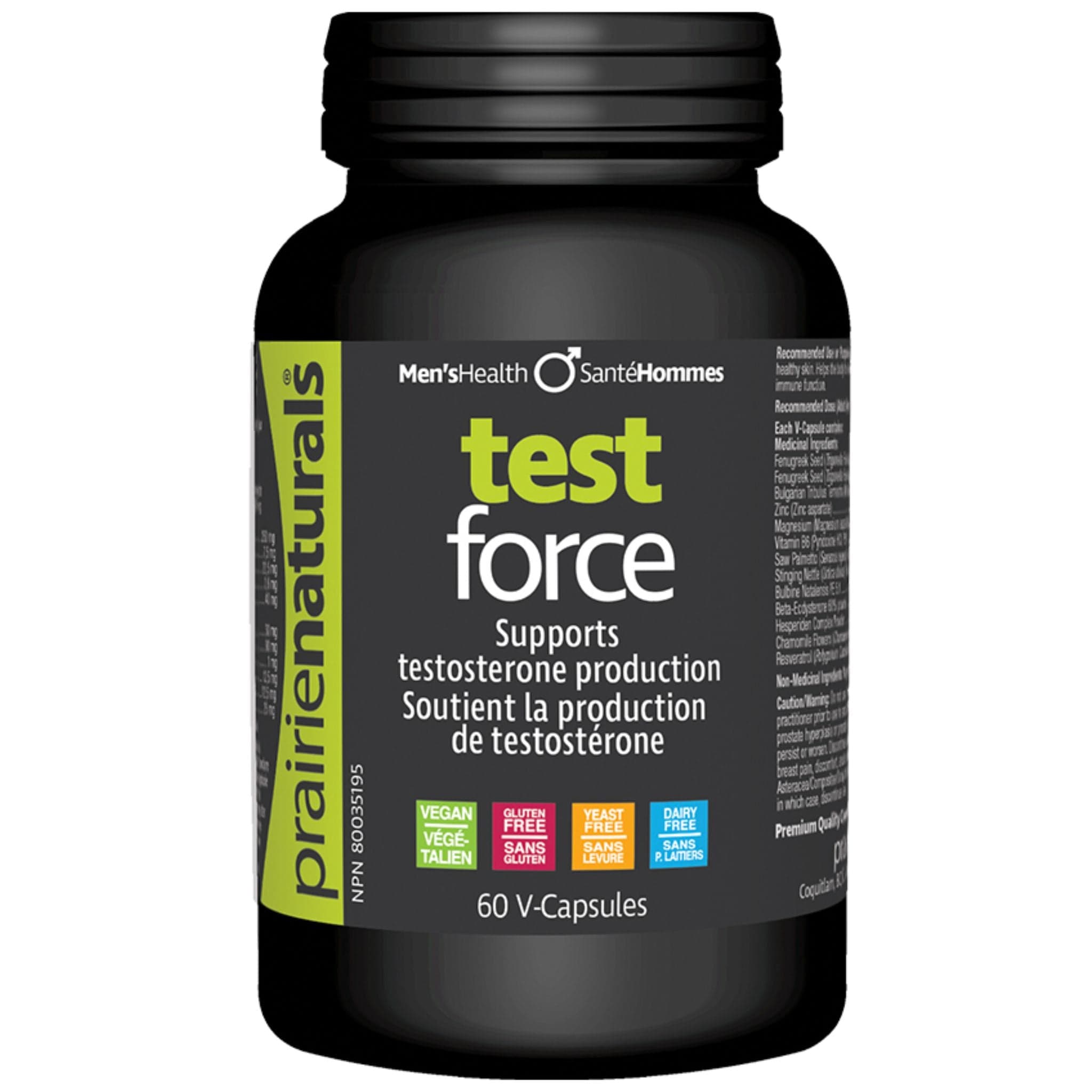 Prairie Test Prairie Naturals Test Force Testosterone Produce 60 Capsules