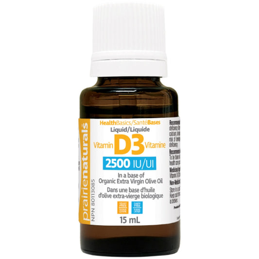 15ml // Prairie Naturals Vitamin D3 Liquid 2500IU  // 15ml
