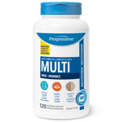 120 Vegetable Capsules | Progressive Multi 100% Complete for Men