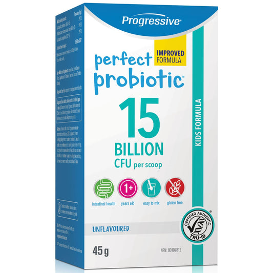  Progressive Perfect Probiotic For Kids 15 Billion CFU Per Scoop // Unflavoured 45g