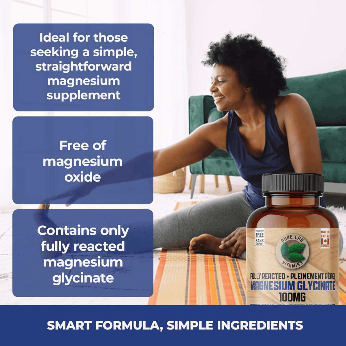 All | Pure Lab Vitamins Magnesium Glycinate 100mg Fully Reacted