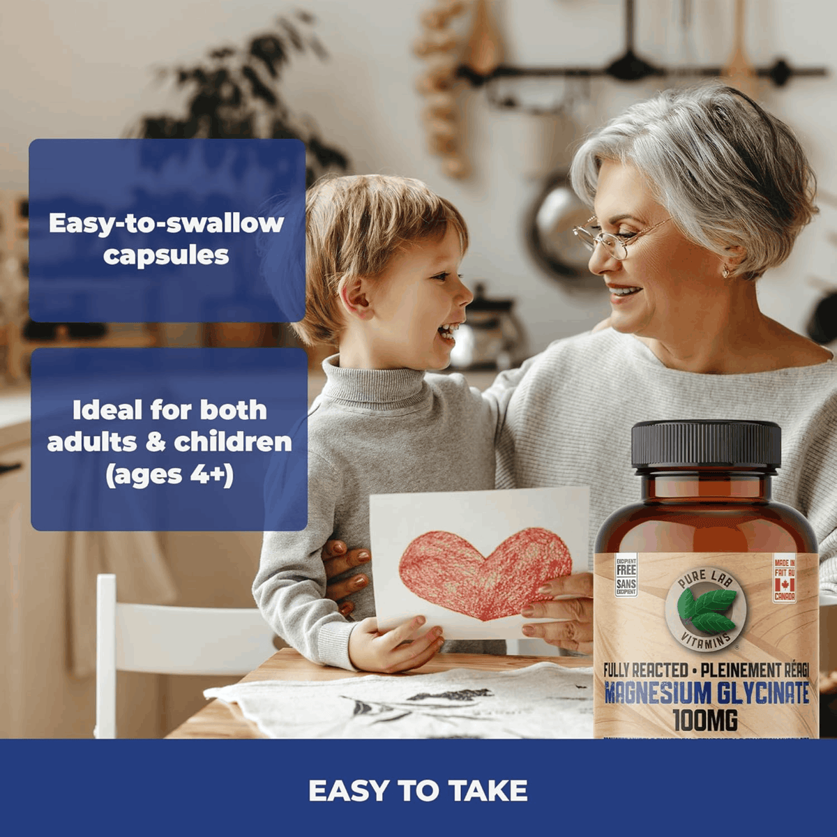 All | Pure Lab Vitamins Magnesium Glycinate 100mg Fully Reacted