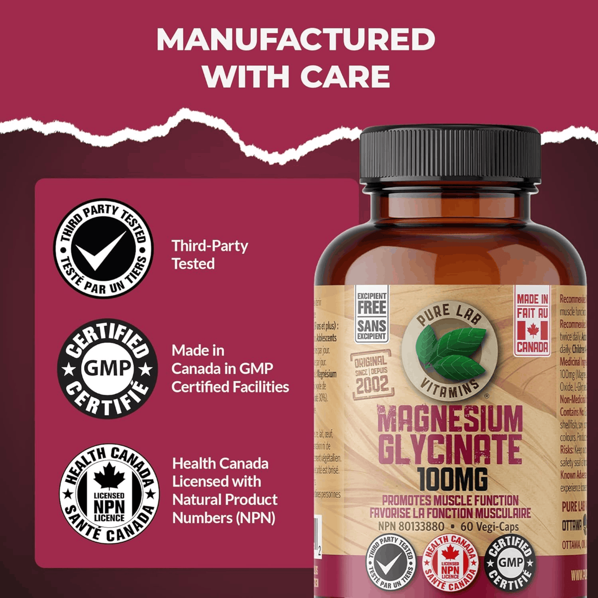 All | Pure Lab Vitamins Magnesium Glycinate 100mg