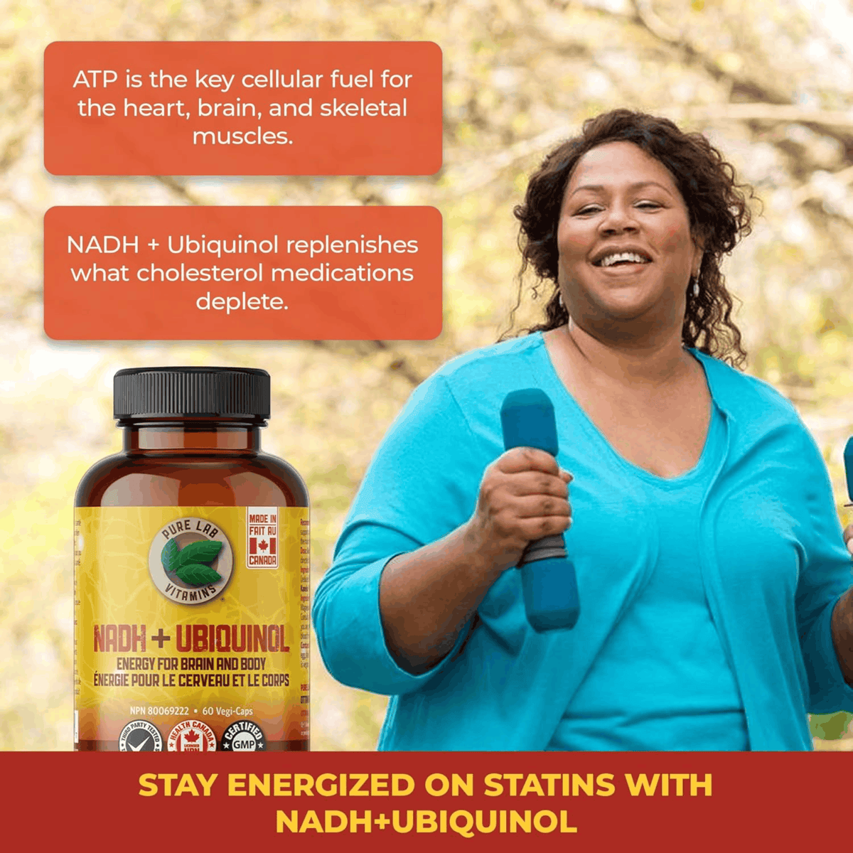 All | Pure Lab Vitamins NADH + Ubiquinol Infographic