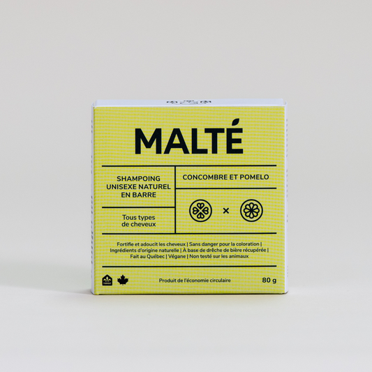 Malté Shampoo Bar, Cucumber & Pomelo, 80g