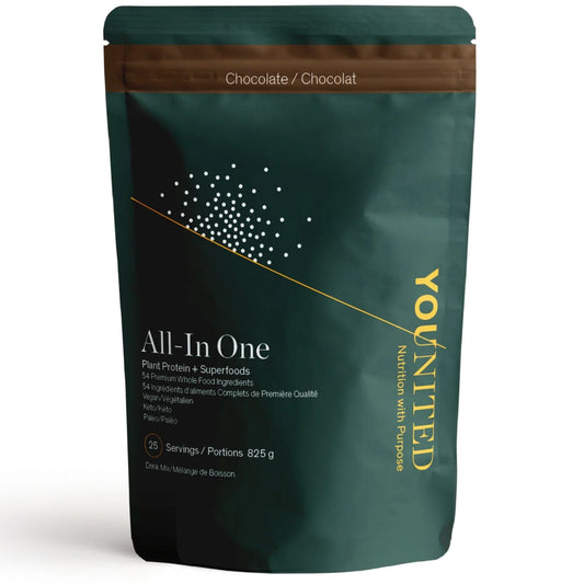 Younited All in One Plant Protein and Superfoods, 100% Natural, 25 Servings