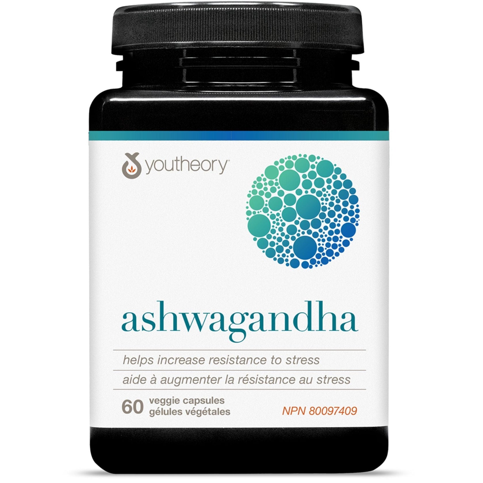 YouTheory Ashwagandha 500mg, KSM66, 60 Veggie Capsules Vitamart.ca