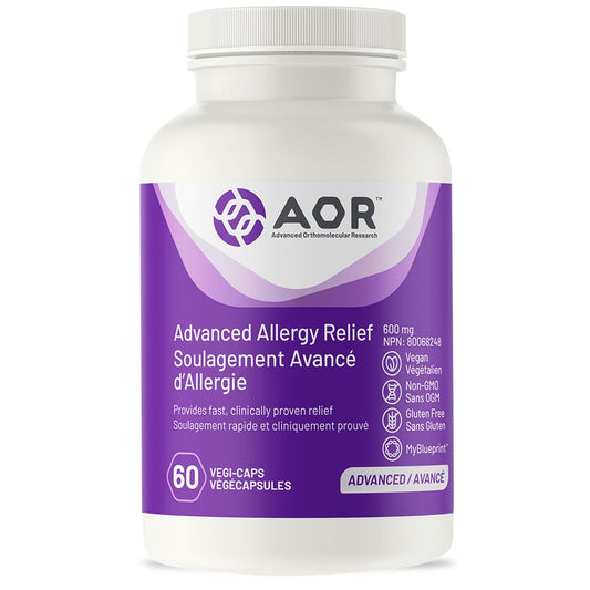 AOR Advanced Allergy Relief, 60 Vegetable Capsules
