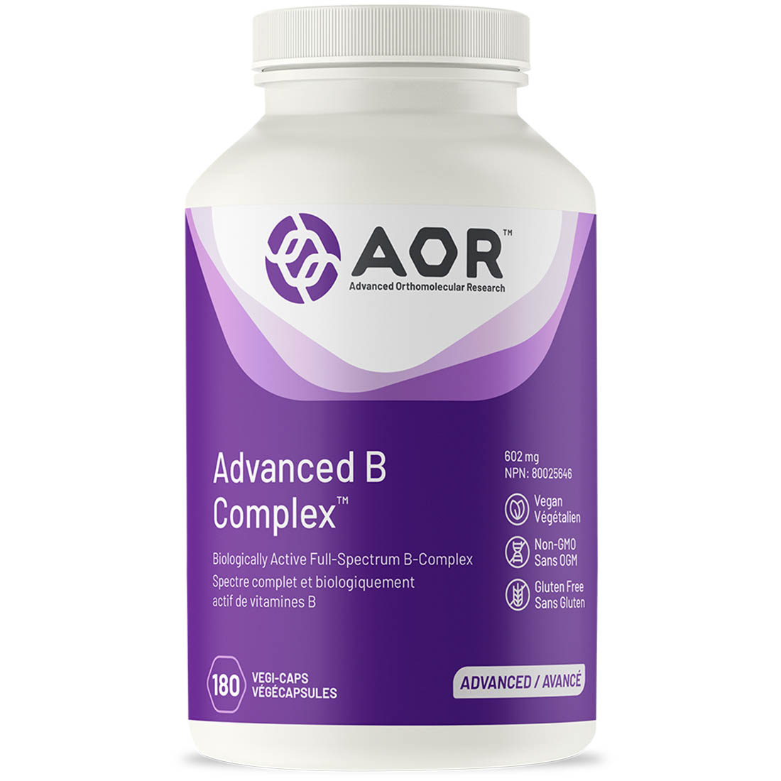 AOR Advanced B Complex, 499mg, Biologically Active Full Spectrum