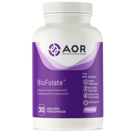 AOR Biofolate 1mg (Bioactive Folate and B12)