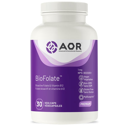AOR Biofolate 1mg (Bioactive Folate and B12)