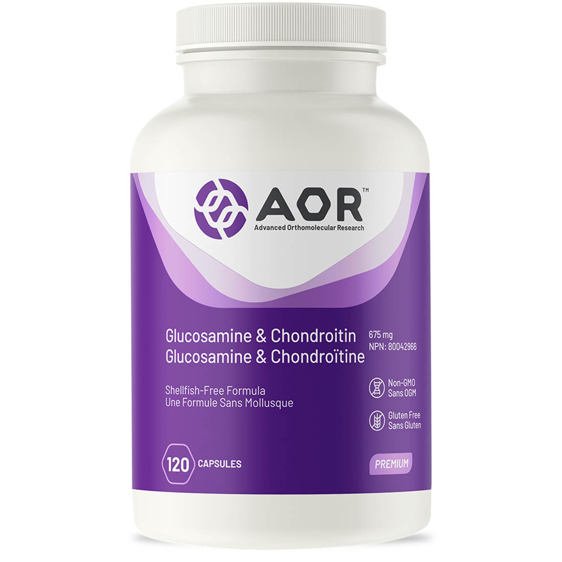 AOR Glucosamine & Chondroitin, 675mg, 120 Vegi-Capsules