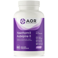AOR Hawthorn II 450mg, Crataegus Extract for Healthy Blood Pressure and Cholesterol, 60 Vegi-Capsules