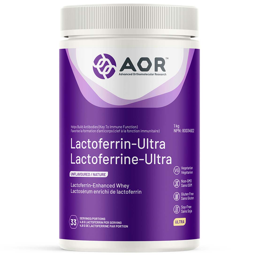 AOR Lactoferrin Ultra, 1kg Powder (Call us to place an order)