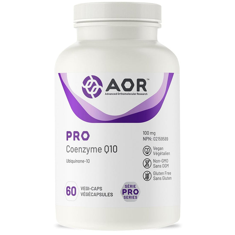 AOR Pro Coenzyme Q10 100mg, Ubiquinone Antioxidant for Cellular Energy and Healthy Aging, 60 Capsules