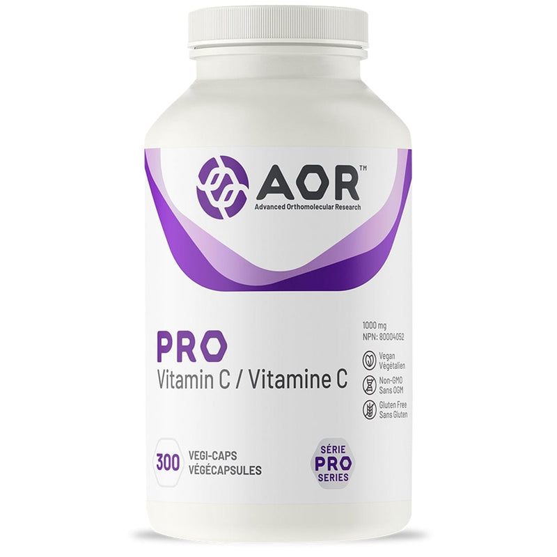 AOR Pro Vitamin C, 1000mg Vitamin C per Capsule, Antioxidant and Immune Support, 300 Capsules
