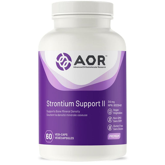 AOR Strontium Support II, 341mg, Vegan Bone Density Support,  60-240 Vegetable Capsules