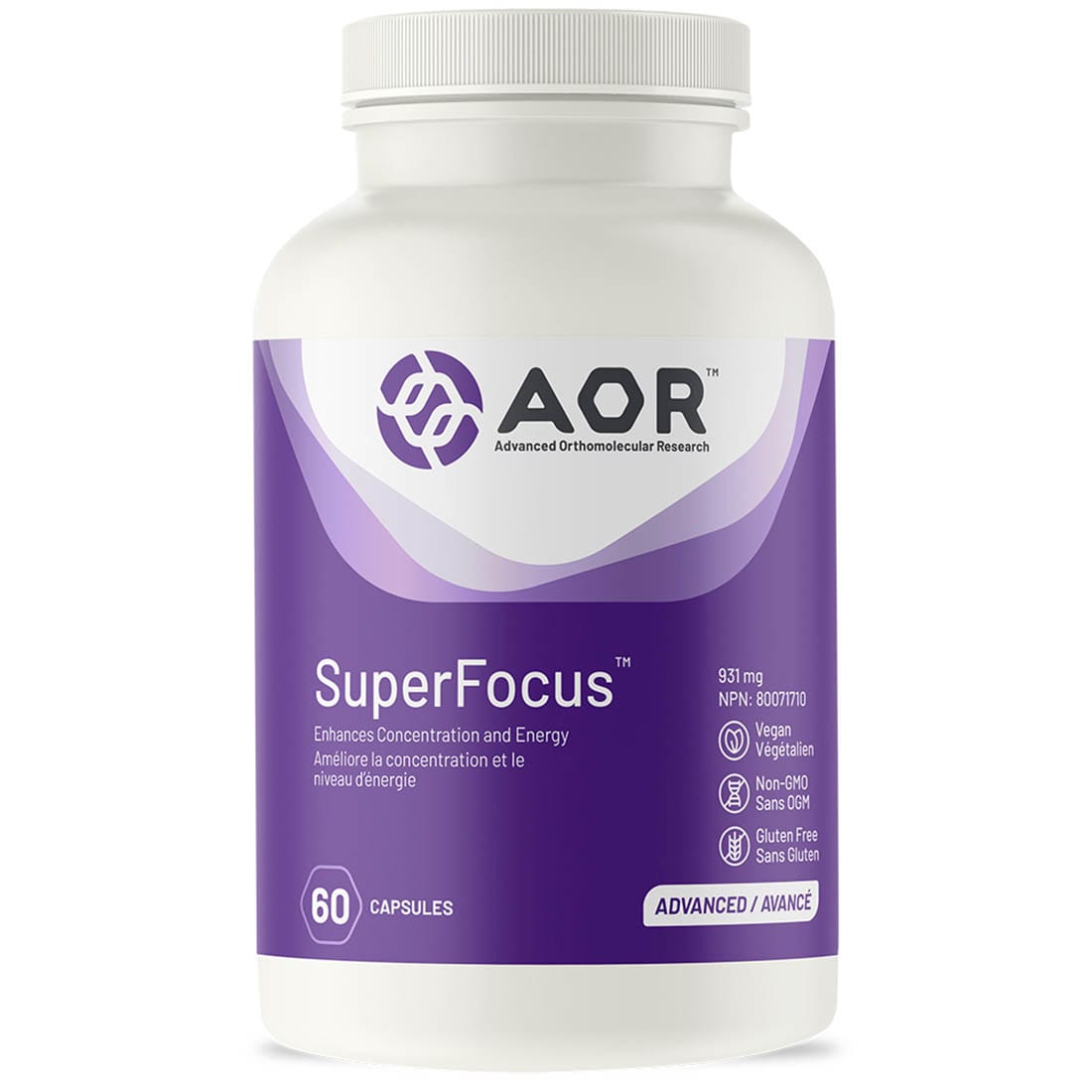 AOR SuperFocus, 60 Capsules