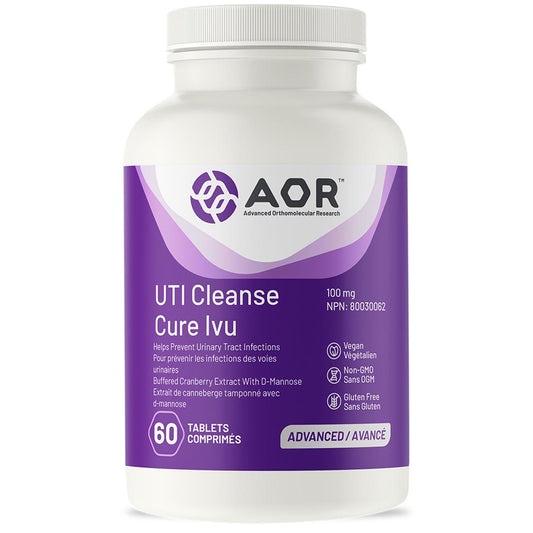 AOR UTI Cleanse Now with Cranberry Tablets, 100mg