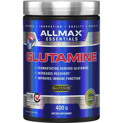 Allmax Glutamine, Pure Fermented Glutamine Powder, Reduces Muscle Soreness, Increases Recovery, Boosts Immune