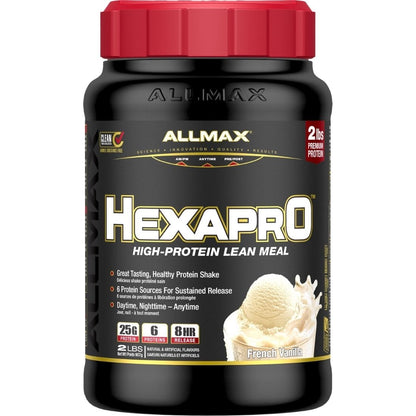 Allmax Hexapro Protein Shake, Meal Replacement Protein, High Protein Shake with BCAAs