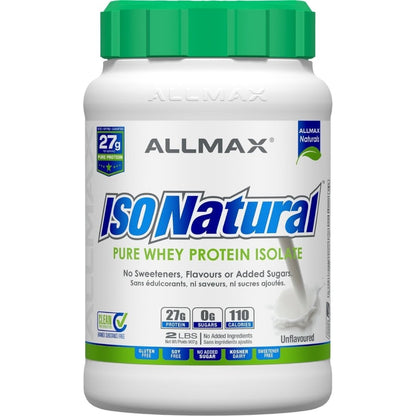 Allmax IsoNatural, 100% Natural Pure Whey Protein Isolate, 99% Lactose Free