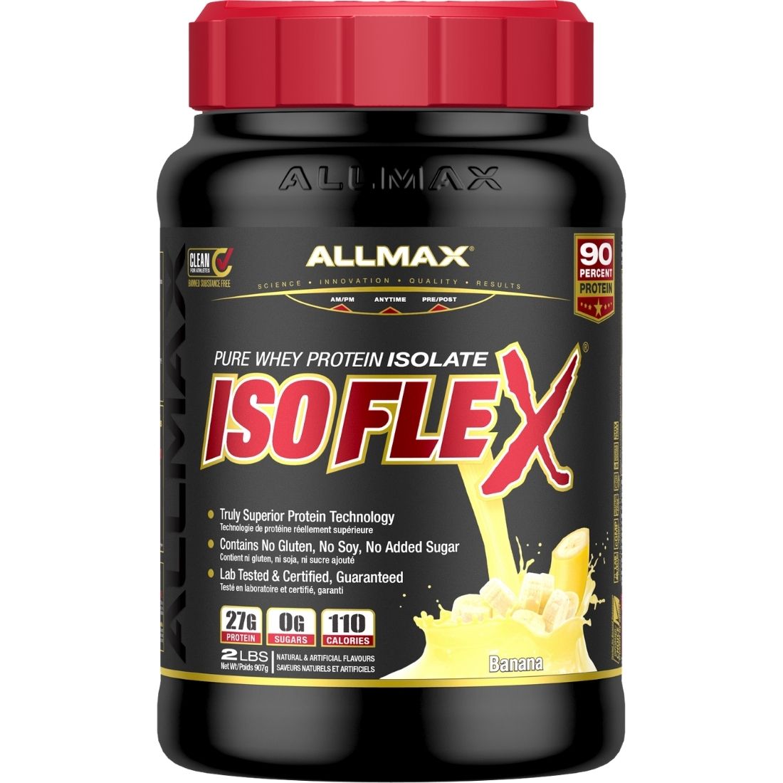 Banana 2lb | Allmax Pure Whey Protein Isolate Isoflex // Banana flavour
