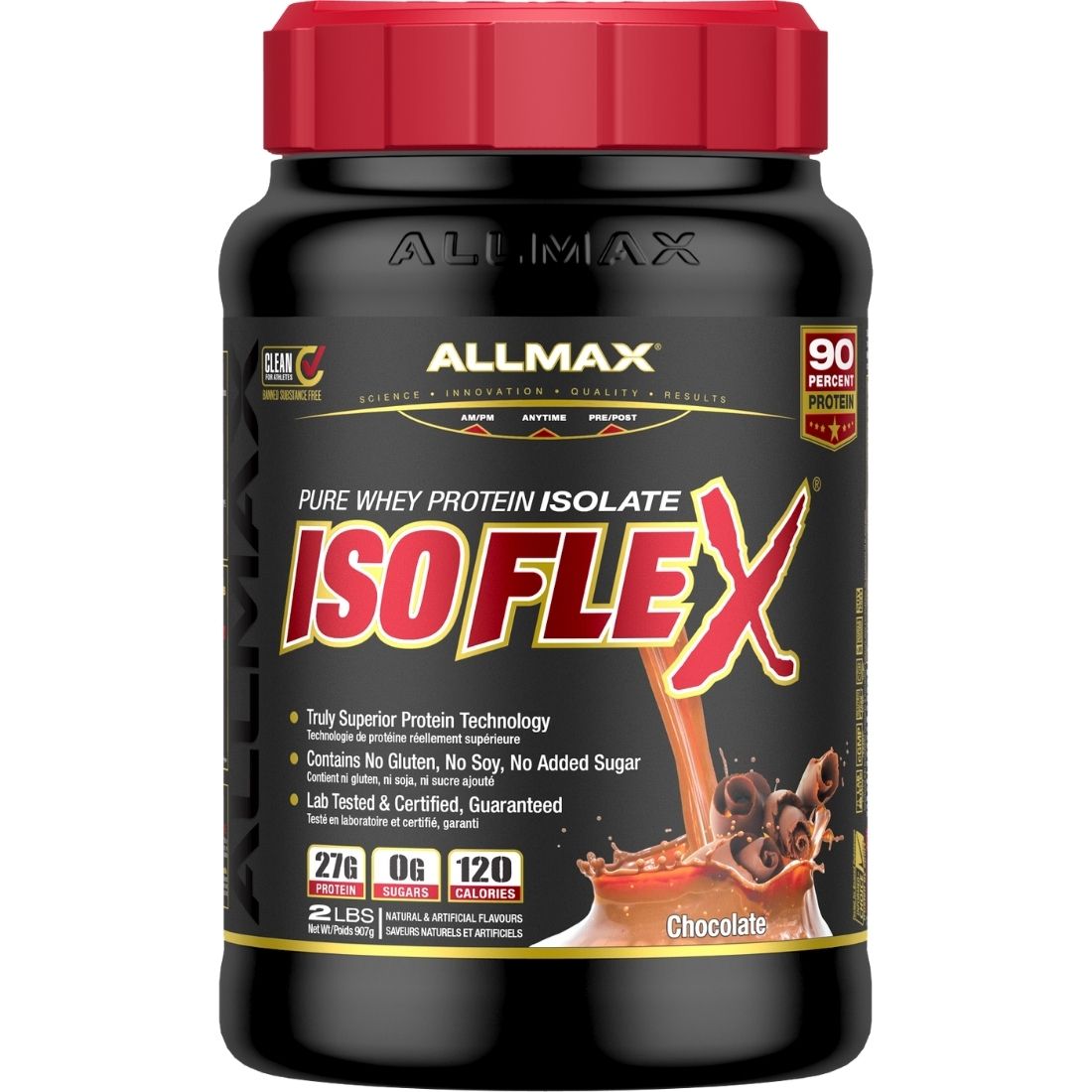 Chocolate 2lb |  | Allmax Pure Whey Protein Isolate Isoflex // Chocolate flavour