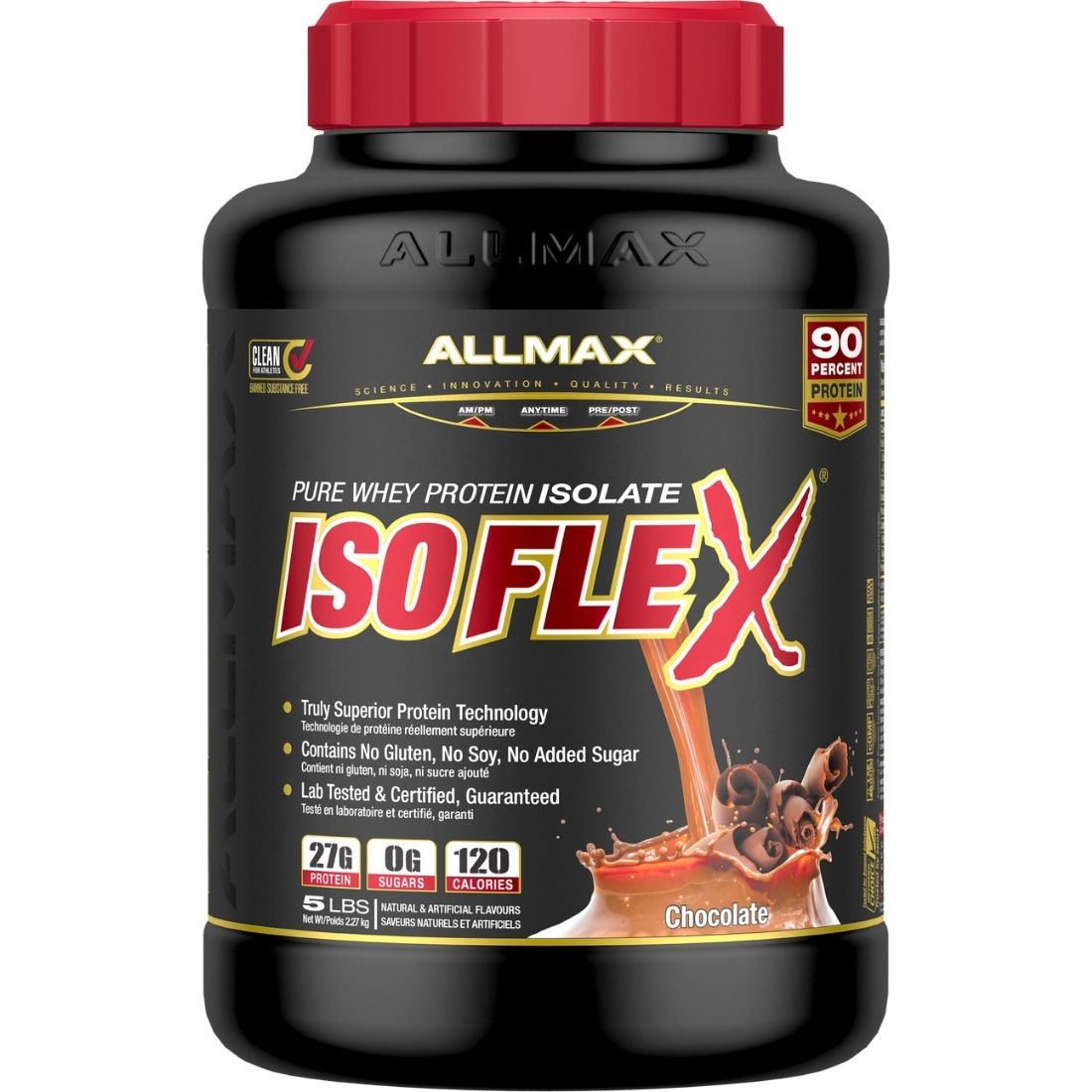Chocolate 5lb |  | Allmax Pure Whey Protein Isolate Isoflex // Chocolate flavour