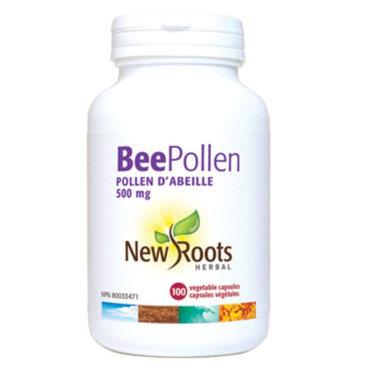 New Roots Bee Pollen 500mg, 100 Capsules