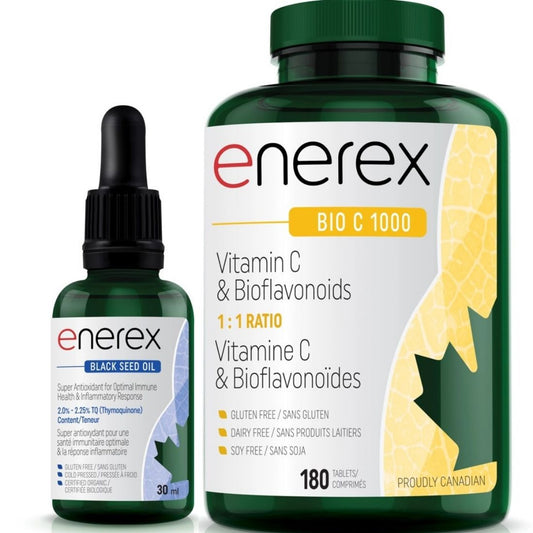 Enerex Bio C 1000 180 Tablets PLUS FREE Black Seed Oil 30ml (BUNDLE)