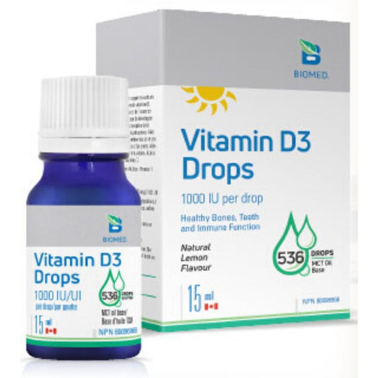 Biomed Vitamin D Drops (536 Drops of Sunshine), 15ml  (NEW!)