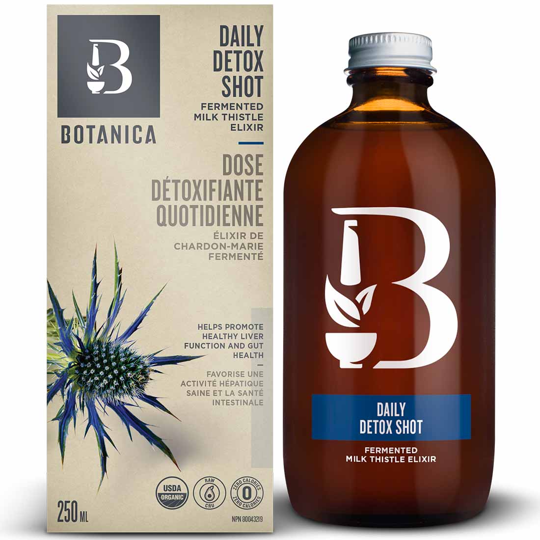 Botanica Daily Detox Shot (Fermented Milk Thistle Elixir - Certified Organic), 250ml