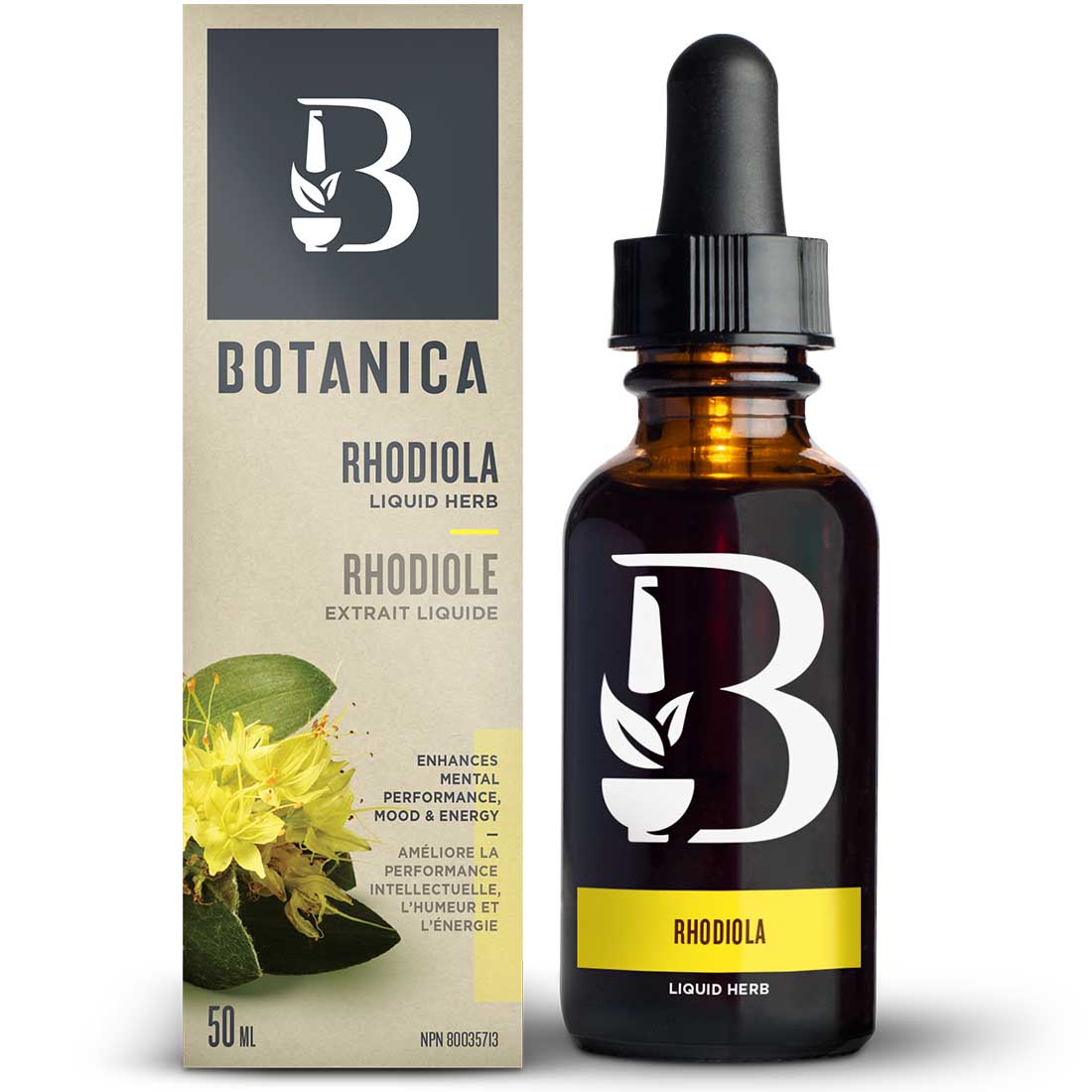 Botanica Organic Rhodiola Liquid Herb (Canadian Grown), 50ml