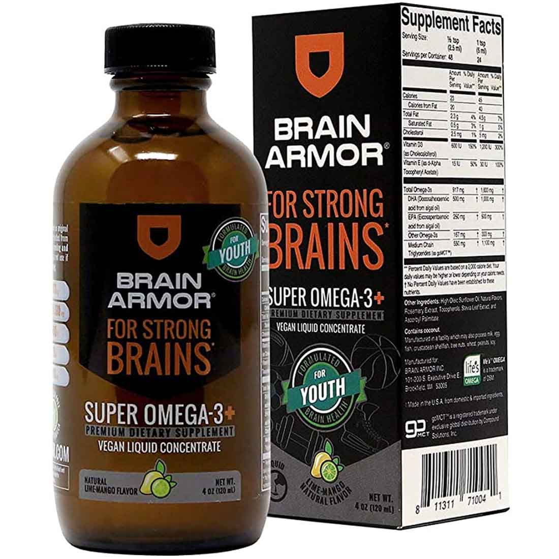 Brain Armor Youth Vegan Liquid Concentrate, 120ml